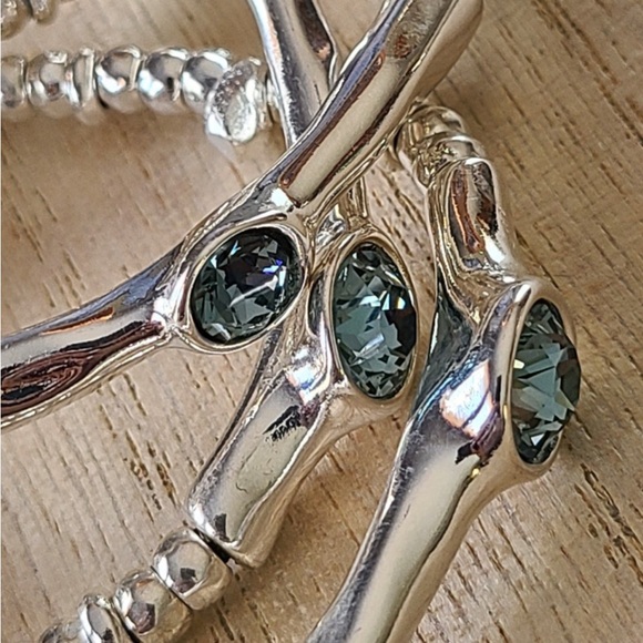 UNO de 50 Bracelet - DELIRIUM - Silver plated with Swarovski Blue Crystals - Picture 9 of 14